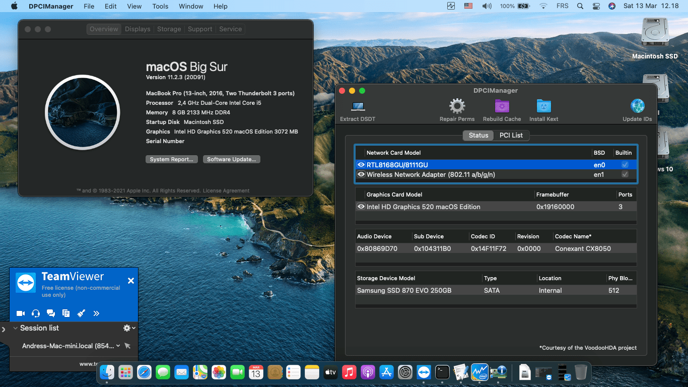 Success Hackintosh macOS Big Sur 11.2.3 Build 20D91 in Asus A456UR-WX038D